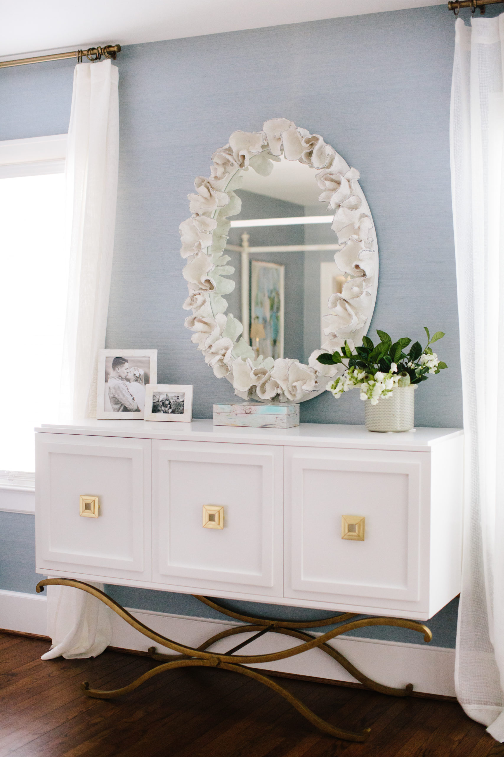 after photo of designer bedroom vanity white