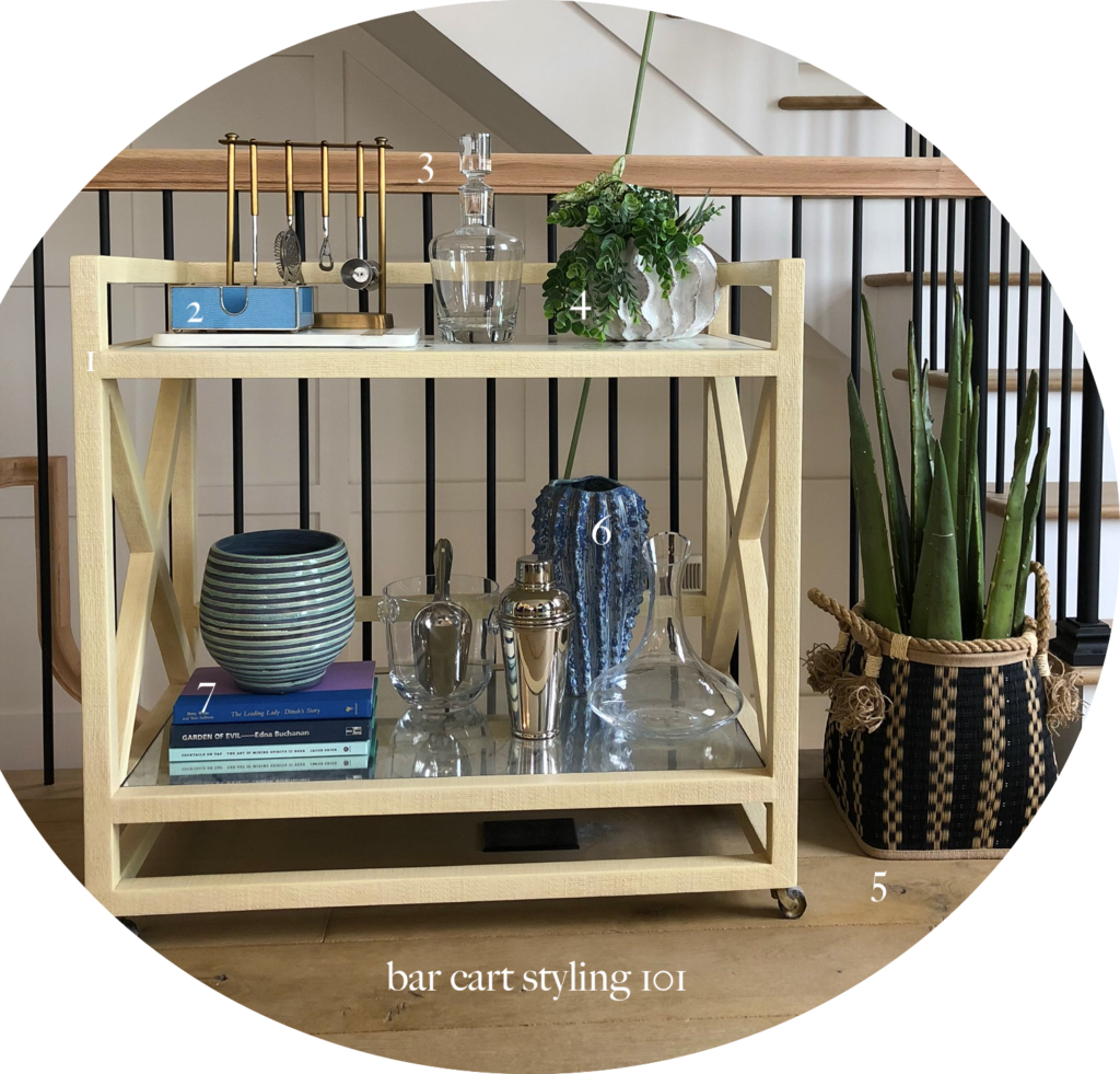 how to style a bar cart