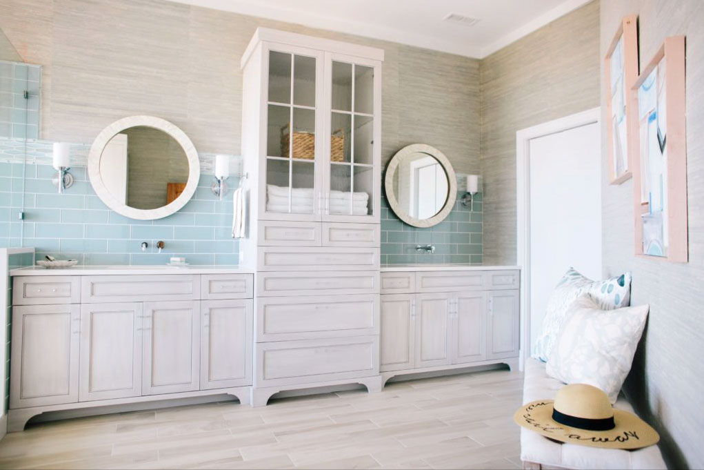 double vanity bathroom with two sinks