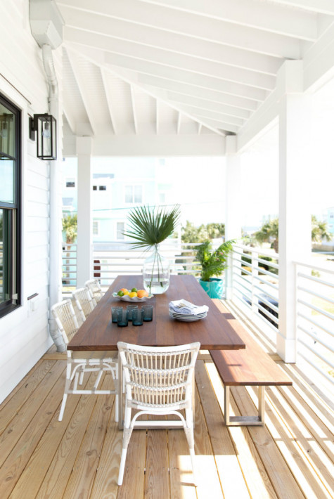 outdoor-dining-table-bench-carolina-beach-nc