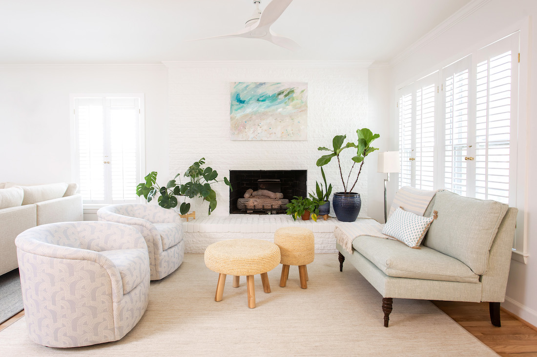 gathered-group-living-room-interior-design-brick-fireplace