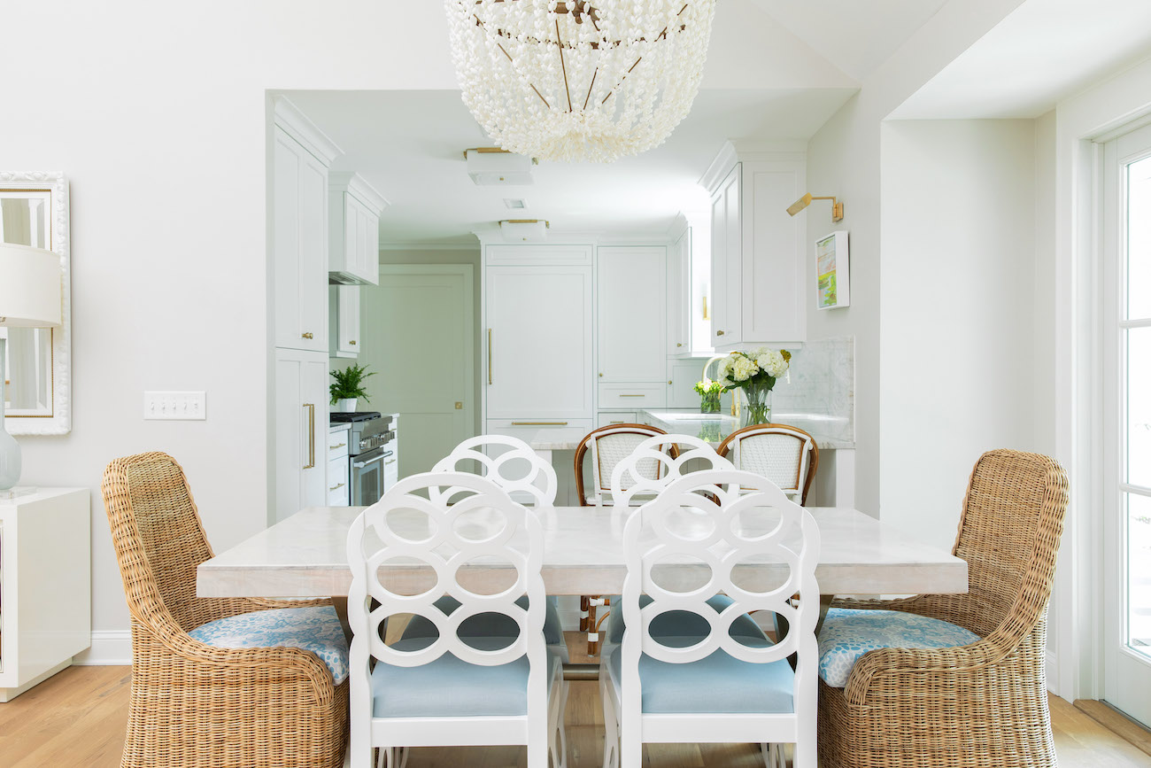 dining-table-blue-white-dining-chairs-wicker-chairs