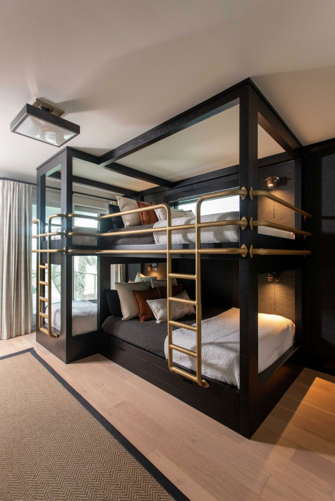 kids-bedroom-bunkbeds-black-and-gold