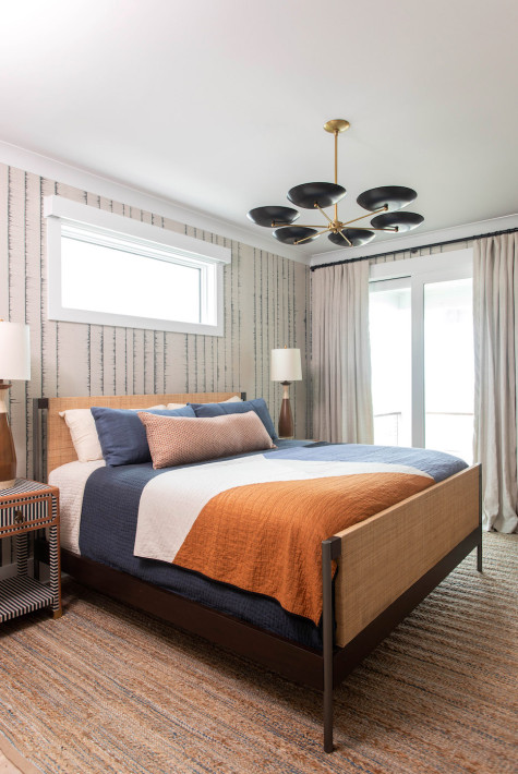 orange-white-blue-bedspread-bedroom-designer-gathered